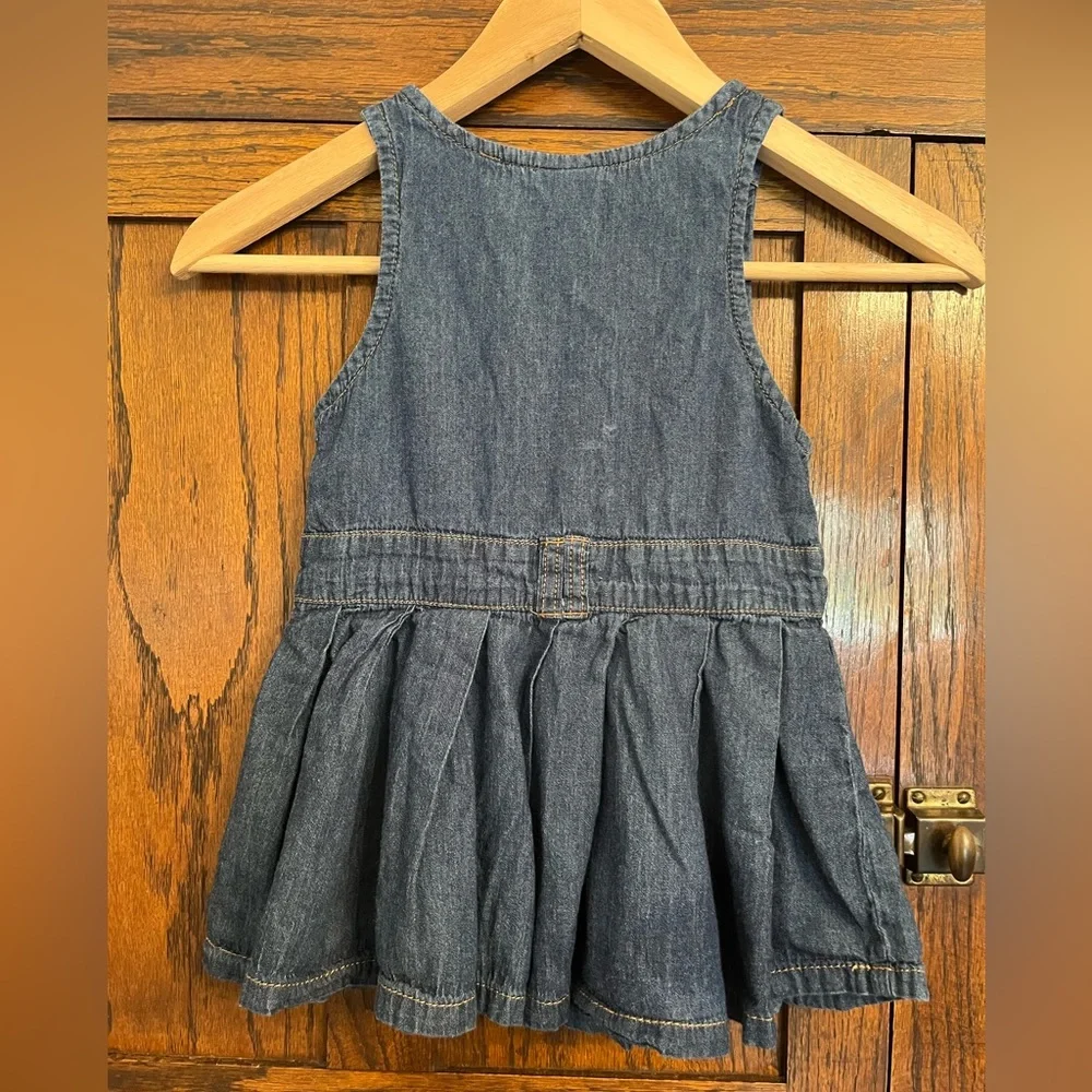 Vintage US Polo Assn. Sleeveless Denim Pleated Dress, 3T